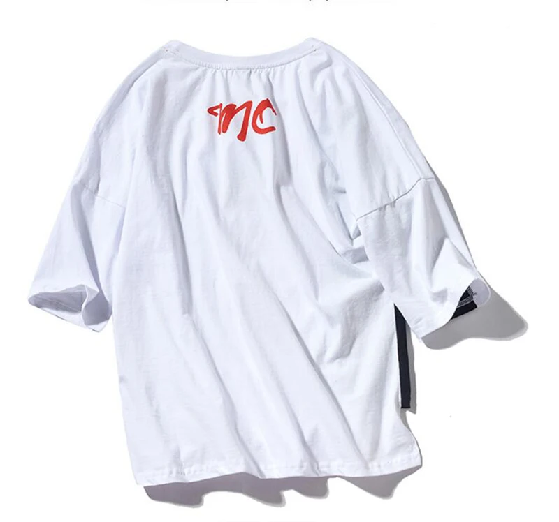 Хлопок унисекс уличный сверхразмерный футболка Летняя с буквенным принтом Harajuku BF размера плюс 2XL черный белый Женская рубашка