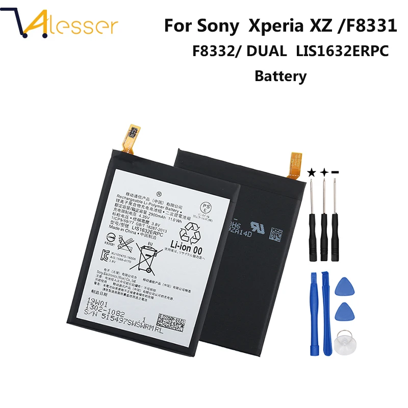 Alesser для Sony Xperia XZ F8331 F8332 двойной LIS1632ERPC Батарея 2900 мАч высокой Ёмкость