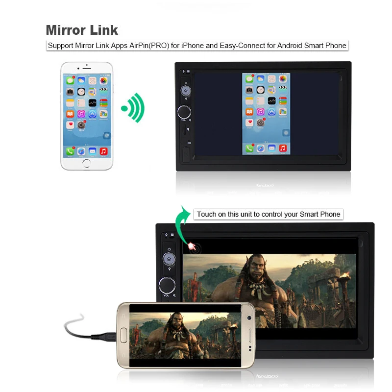 Cheap Android 7.1.2 System Double Din Universal Car Multimedia Player 7