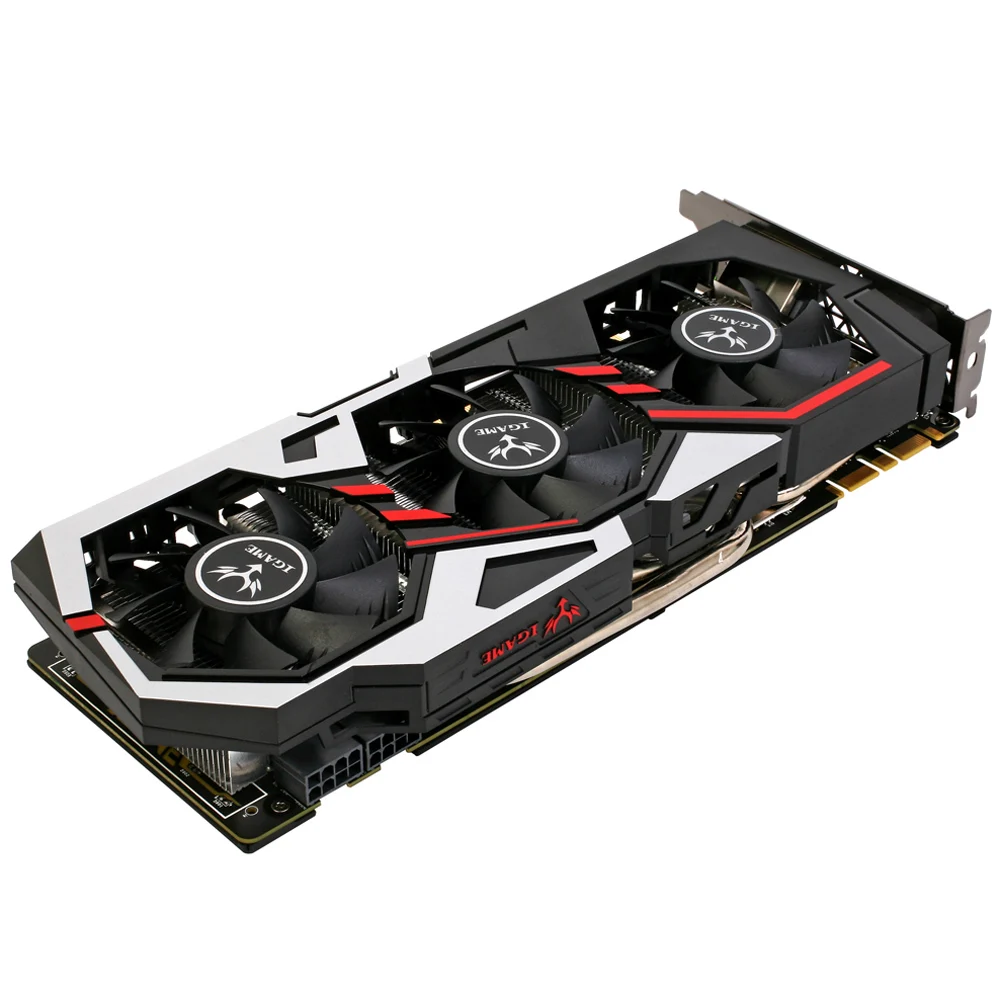 Красочные NVIDIA GeForce iGame GTX 1080 GPU 8 ГБ 256bit Gaming GDDR5X PCI E X16 3 0 VR готовая видеокарта DVI + HDMI 3DP