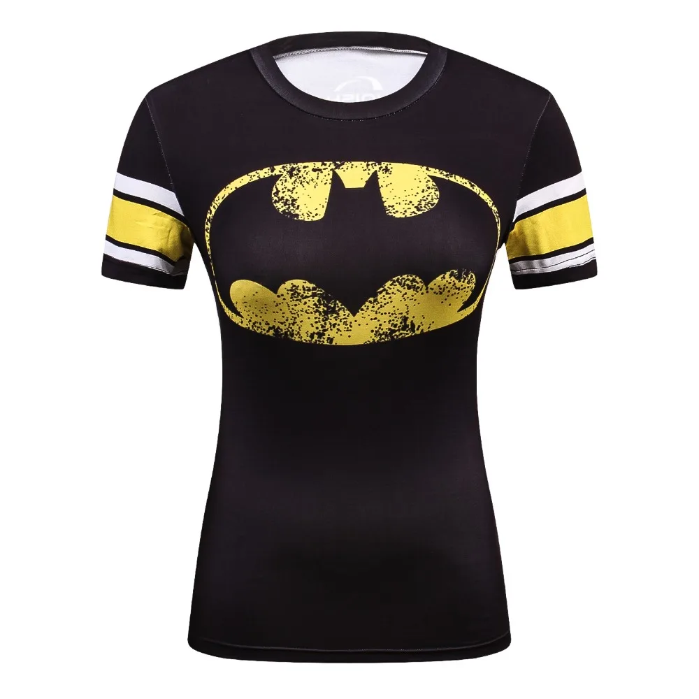 Летняя женская компрессионная супергерой Бэтмен/Супермен/чудо-женская футболка странные вещи футболка Женская 3D забавная футболка Marvel