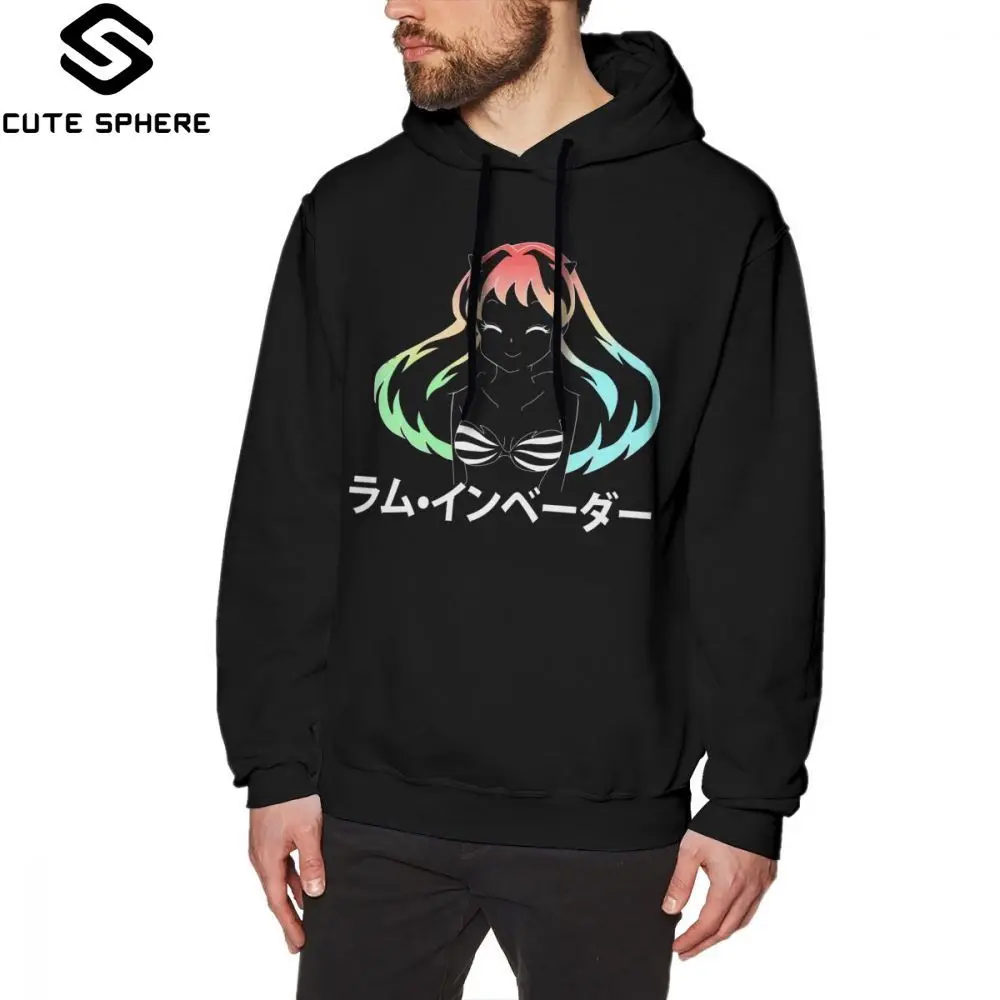 

Ranma Hoodie LUM INVADER Black Ver Hoodies Stylish Winter Pullover Hoodie Red Long Sleeve Loose XXXL Male Cotton Hoodies