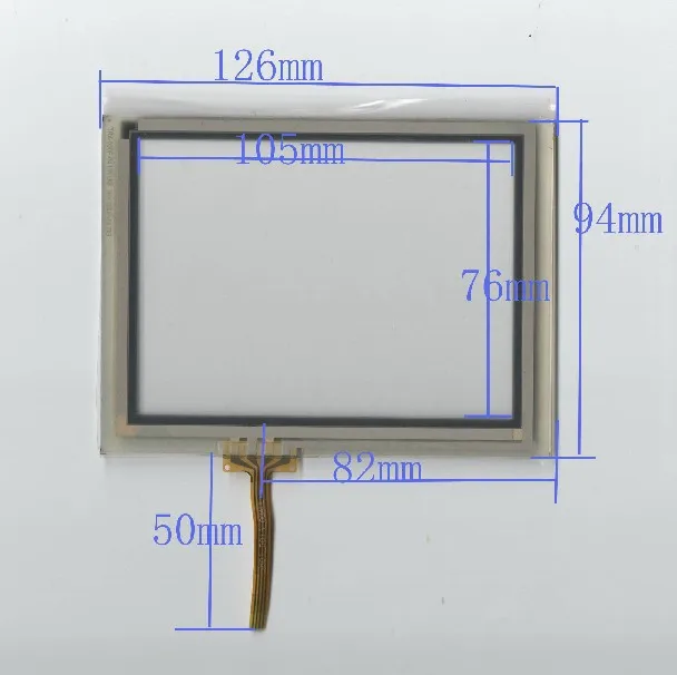 5 "4-проводной резистивный сенсорный экран панели управления TR4-050-04, 126*94 стекло толщиной 3 мм
