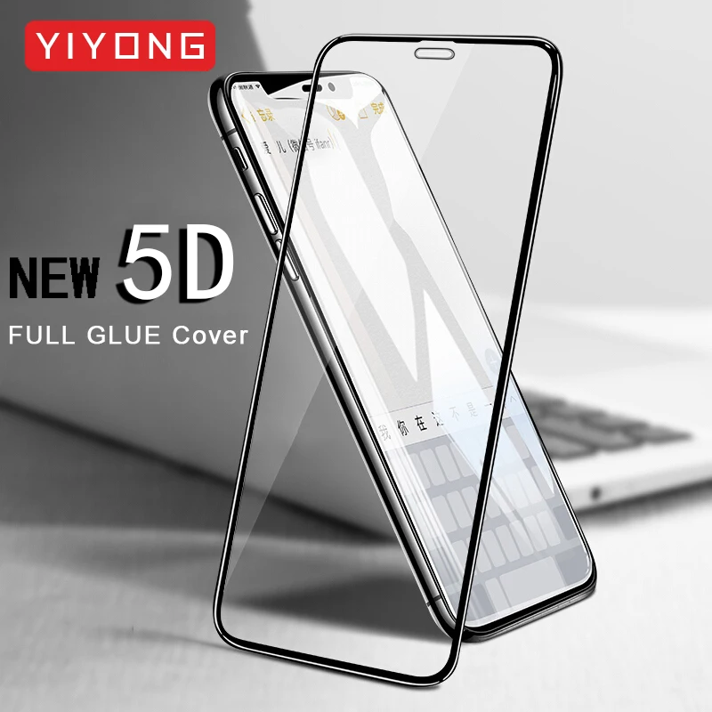 YIYONG 5D Full Cover Glass For iPhone X XR Tempered Glass Screen Protector For iPhone XS Max Tempered Glass For iPhone Xr Xs Max