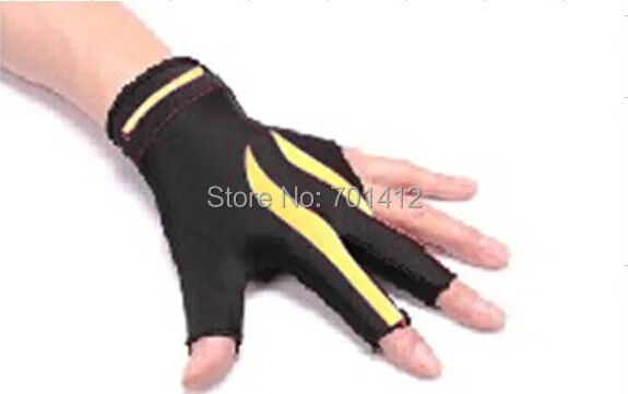 Высокая эластичность 3 пальцев перчатки для игры в бильярд/перчатки для игры в пул/снукер бильярдный настольные перчатки