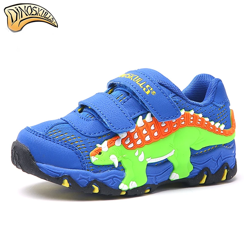 Обувь для мальчиков Dinoskulls Tenis Infantil кроссовки дышащие с подсветкой на резиновой
