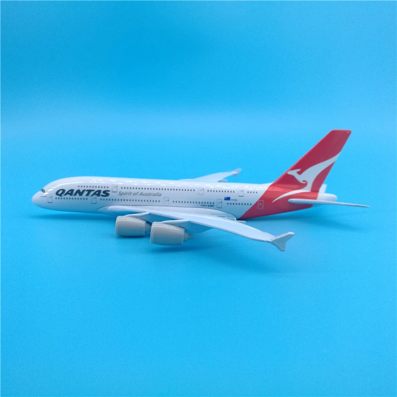 20 см A380 Австралия модель самолета Qantas дыхательные пути металлического Aeronauticalair