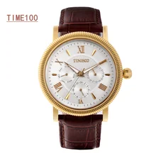 Top Quanlity Brand Men s Watch Leather Watchband Quartz Watch Original Men Waterproof Business Watch W040