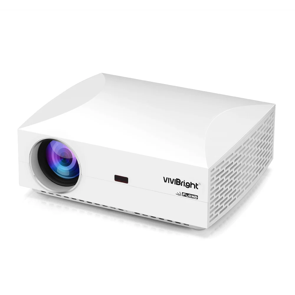 VIVIBRIGHT F30 ЖК-проектор для дома, развлечения, коммерческий FHD 1920x1080 P 4200 люмен - Цвет: White EU Plug