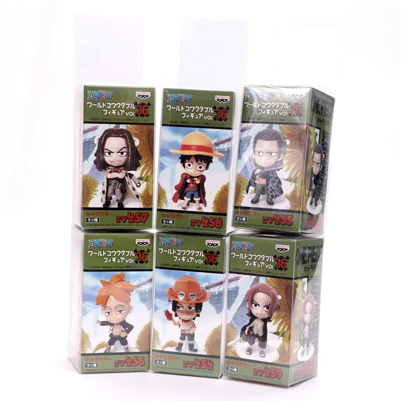 Аниме одна штука 6 шт./компл. Vol.36 Marco Ace Luffy Shanks милая фигурка модель игрушки|Игровые