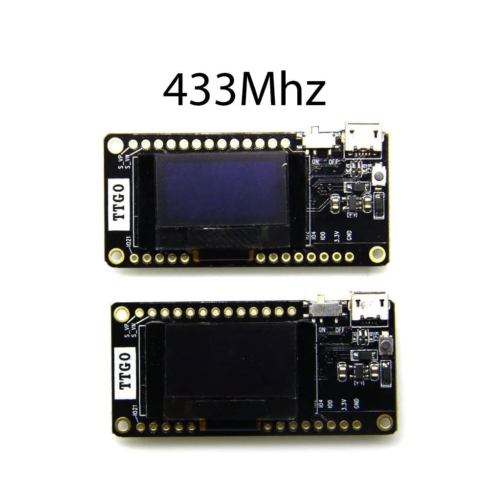 Комплект из 2 предметов в магазине TTGO LORA32 V2.0 433/868/915 МГц ESP32 LoRa OLED 0,96 дюймовая SD карта синий Дисплей ESP-32 WI-FI модуль Bluetooth - Цвет: 433HMz