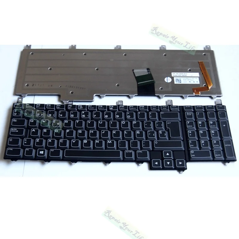 M17X Spanish Laptop Keyboard For Dell Alienware M18X R4 R5 replacement keyboard SP Spain layout
