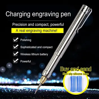 

Mini Engraving Pen Electric Grinder Jade Polishing Wood Stone Root Carving with Rechargeable Battery and Charger Stone Grinding
