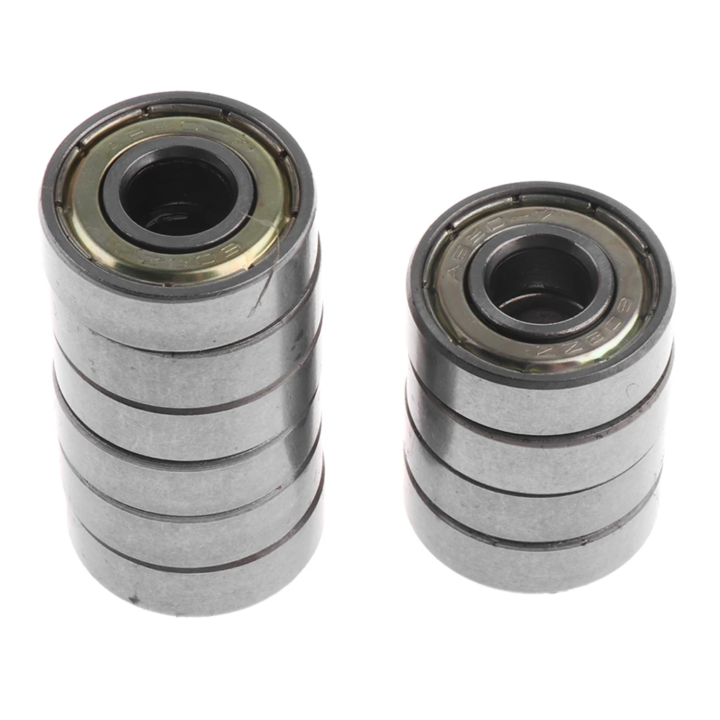 10 Pieces Roller Skate Bearing  Double-sided Dust Cover Skate Board Accessories for Skateboard Scooters Silver