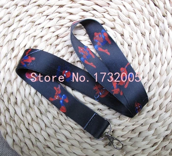 

New 30 pcs cartoon superheros spiderman Cello Phone Key Chain Neck Strap Keys Lanyards gift X-25