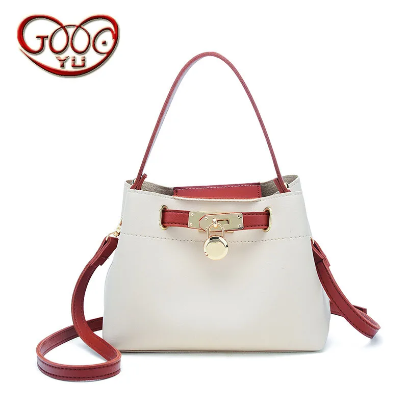 

New Korean version of the high-quality PU leather buckle diagonal collision hit bumper bag