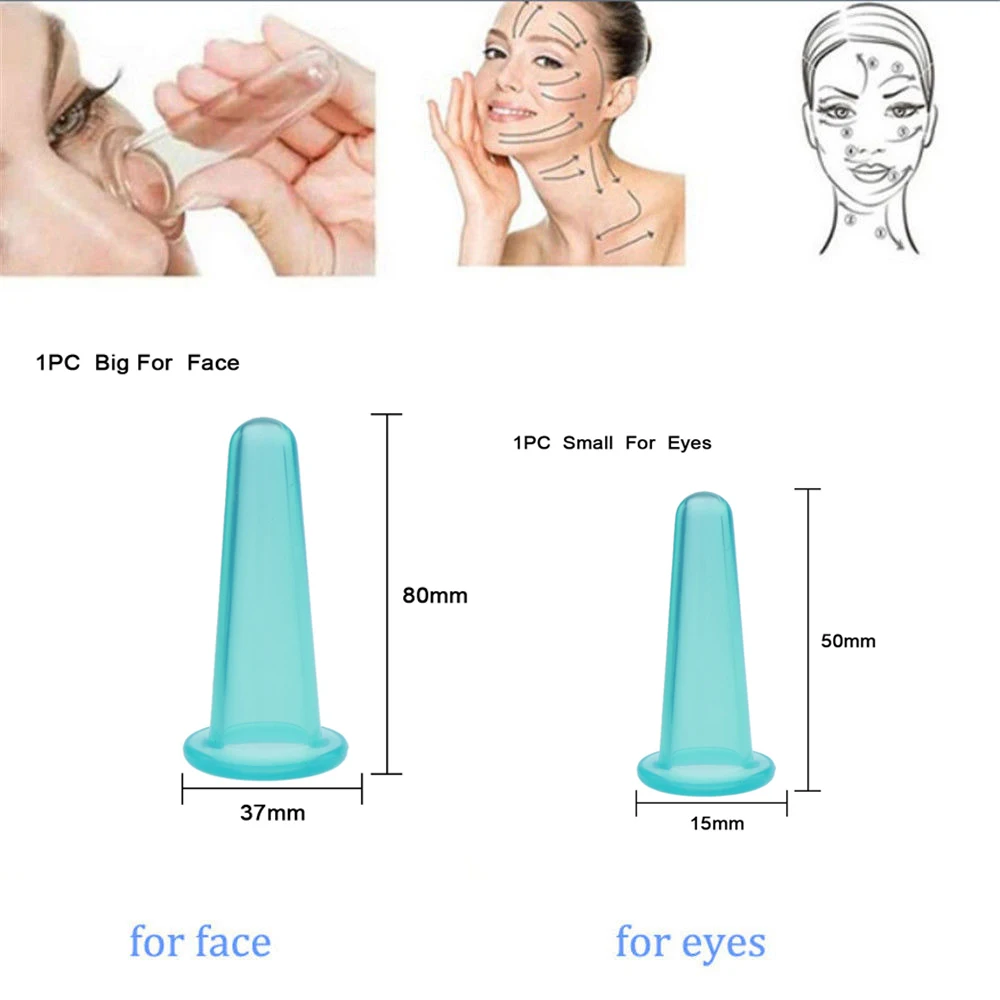 

Random Color 1PC Facial Massage Cups Health Care Face Eye Anti age Silicone Cupping Cups Facial Lifting Massage Beauty Tools