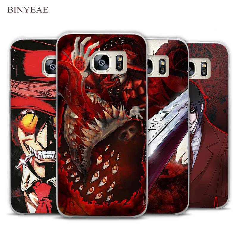 

BINYEAE Anime Hellsing Alucard Fan Clear Phone Case Cover for Samsung Galaxy Note 2 3 4 5 7 S3 S4 S5 Mini S6 S7 S8 Edge Plus