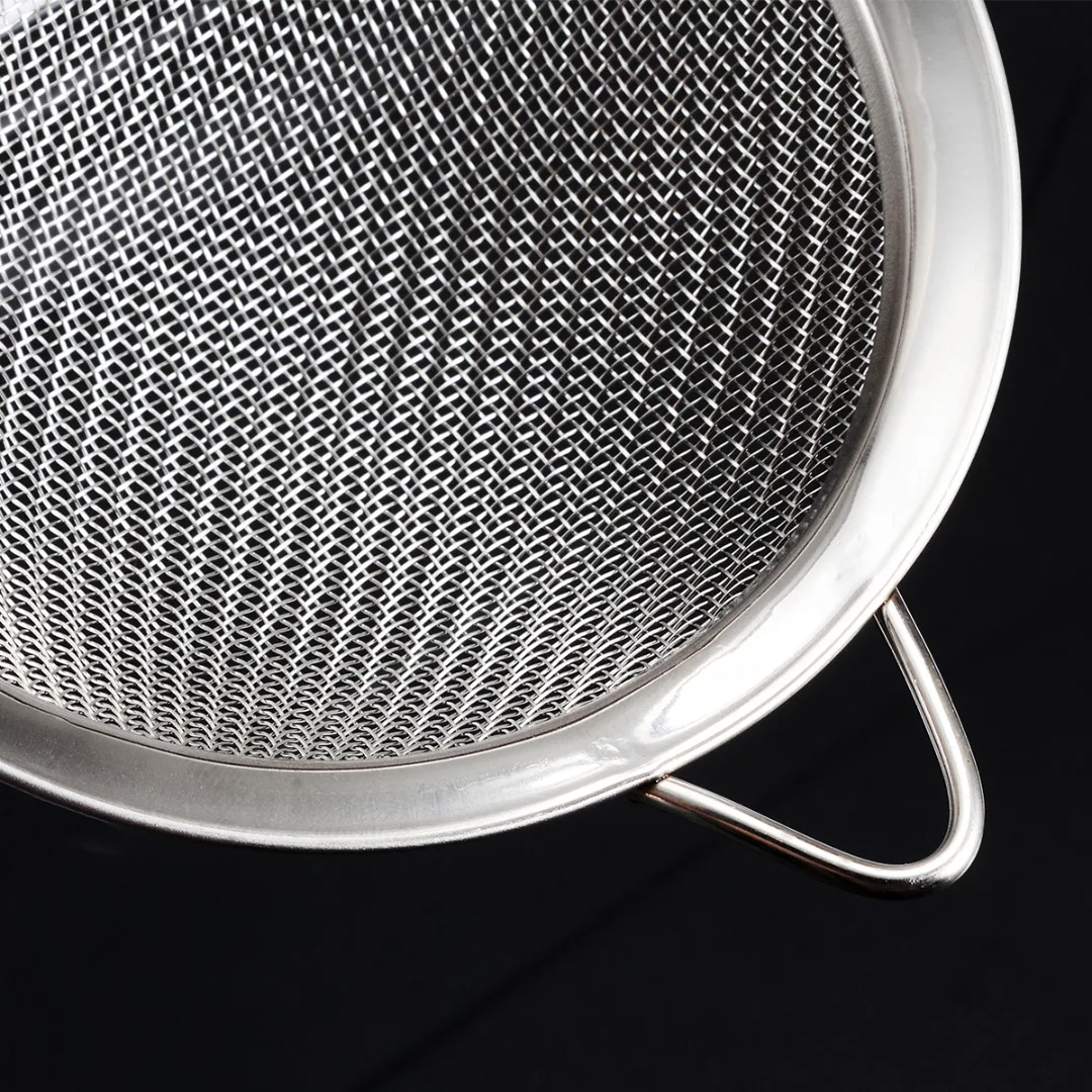 1pcs Stainless Steel Wire Fine Mesh Oil Strainer Useful Skimmer Strainer with Handle Flour Sifter Sieve Colander Kitchen Gadgets