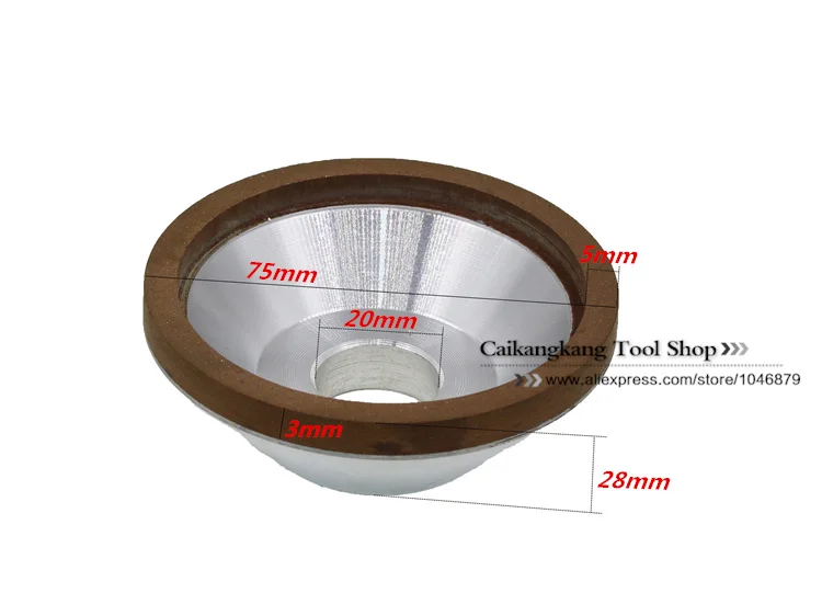 75% BW 75*20*28*5*3 алмазный шлифовальный круг чашка шлифовальная чаша-форма для вольфрамовой стали Фрезерный резак инструмент точилка