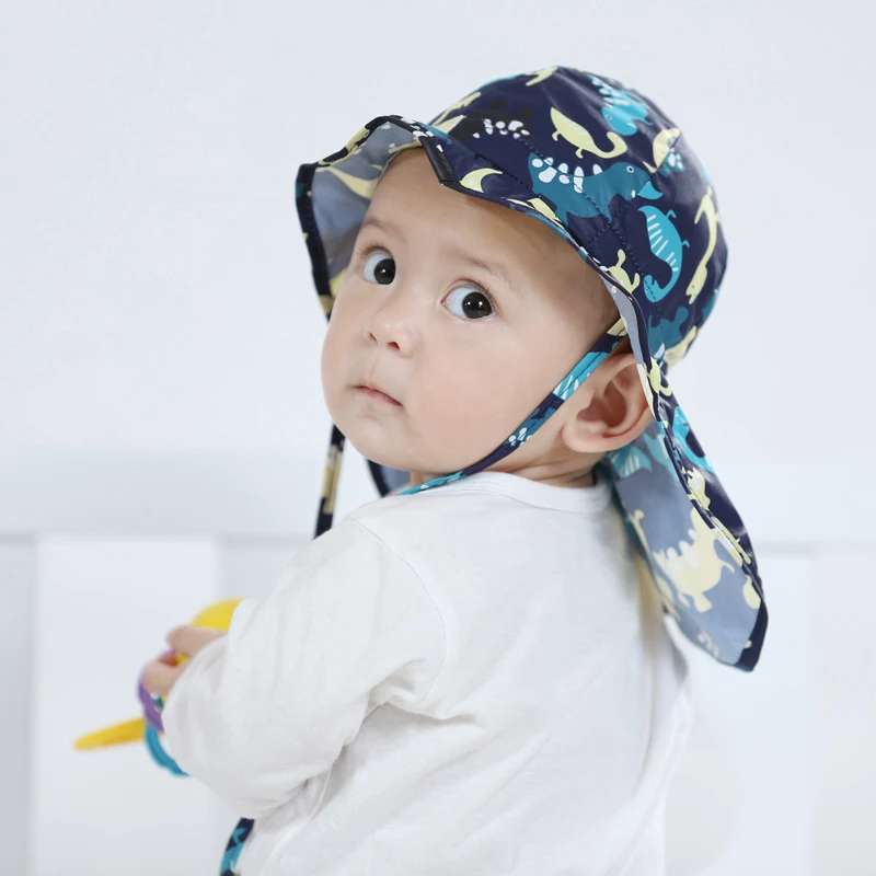 UV Sun Protection Baby Hat Flap Sun Hat Cotton Girls Boys Summer Hat
