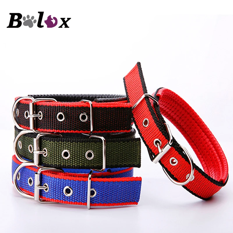 Pet Dog Collar Adjustable Leather Basic Collars for Large Medium Small Dogs Outdoor Training dogs Necklace Harness Pet Supplies