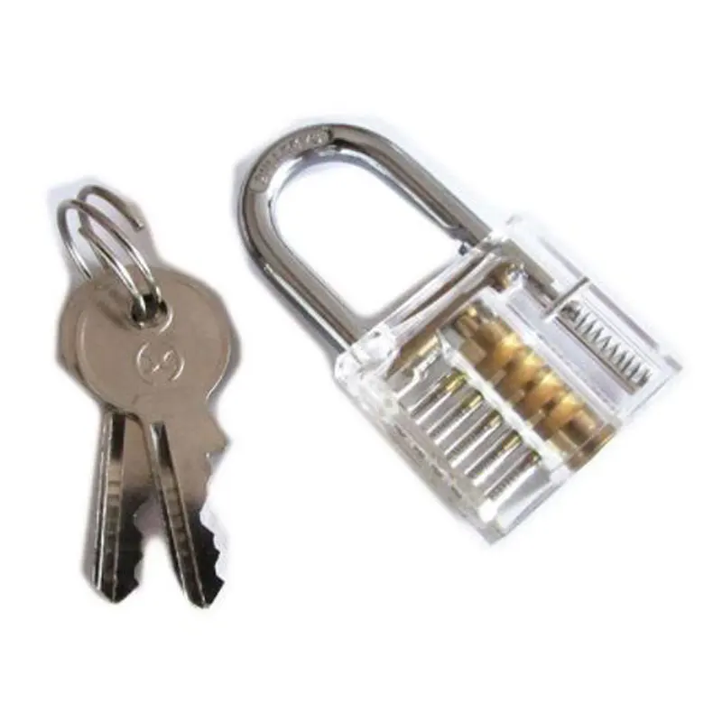 

Cutaway Inside View Of Practice Transparent Lock Training Skill Pick View Padlock For Locksmith With Smart Keys Open Tool