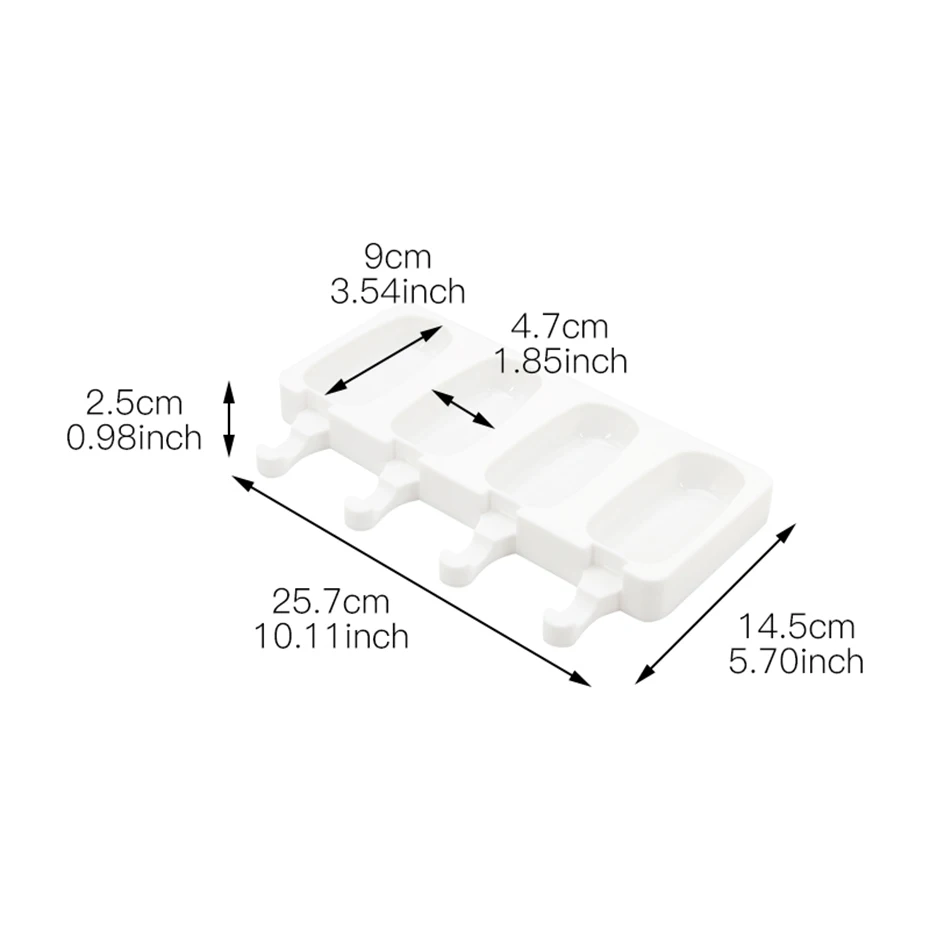 DINIWELL 4 полостей силиконовый ЗАМОРОЖЕННЫЙ КУБИК мороженого сэндвич-формы инструменты для приготовления сока Фруктового мороженого детский поп-лоток для мороженого на палочке плесень