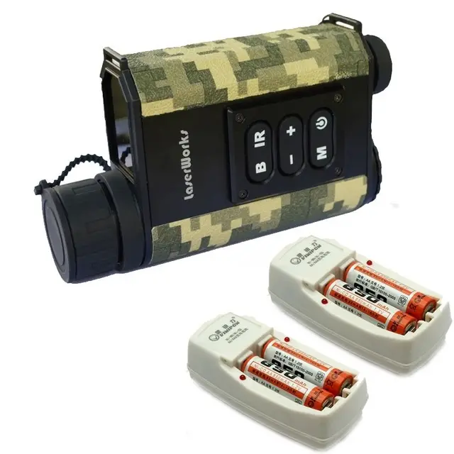 Cheap LaserWorks 6X32 Night Visions Infrared IR Monocular Scope Scout Laser Rangefinders for Hunting Camping Army Green+Charger Kit