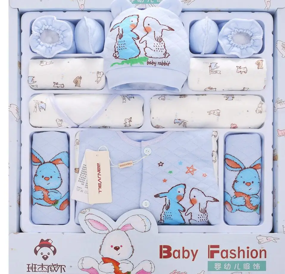 

2018 autumn winter new newborn baby clothing set gift 100% cotton character infant clothes suits 16 pieces baby gift set HC1023