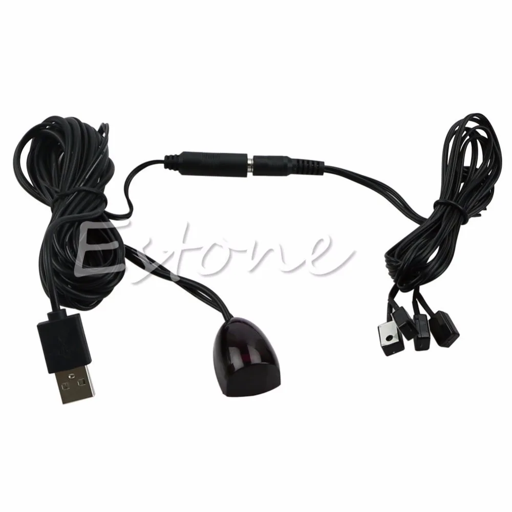 1 PC IR Infrared Remote Extender 4 Emitters Receiver Repeater System Kit | Электроника