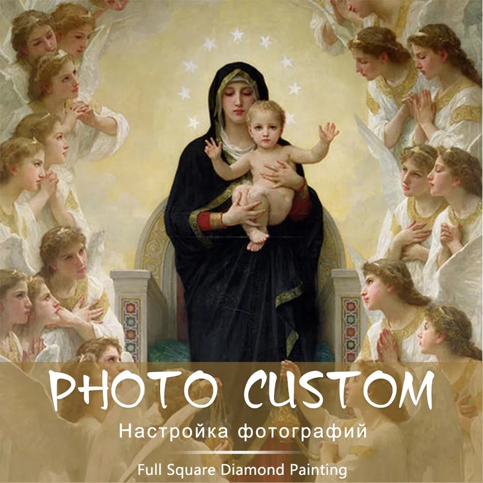 

Custom Photo! Religions Full Square/Round Drill 5D DIY Diamond Painting Personal Custom Cross Stitch 3D Mosaic Embroidery Decor