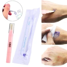 3 шт Татуировка Брови кожи Маркер ручка с измерительной линейкой+ ручка для вытирания татуировки набор тату аксессуары новые