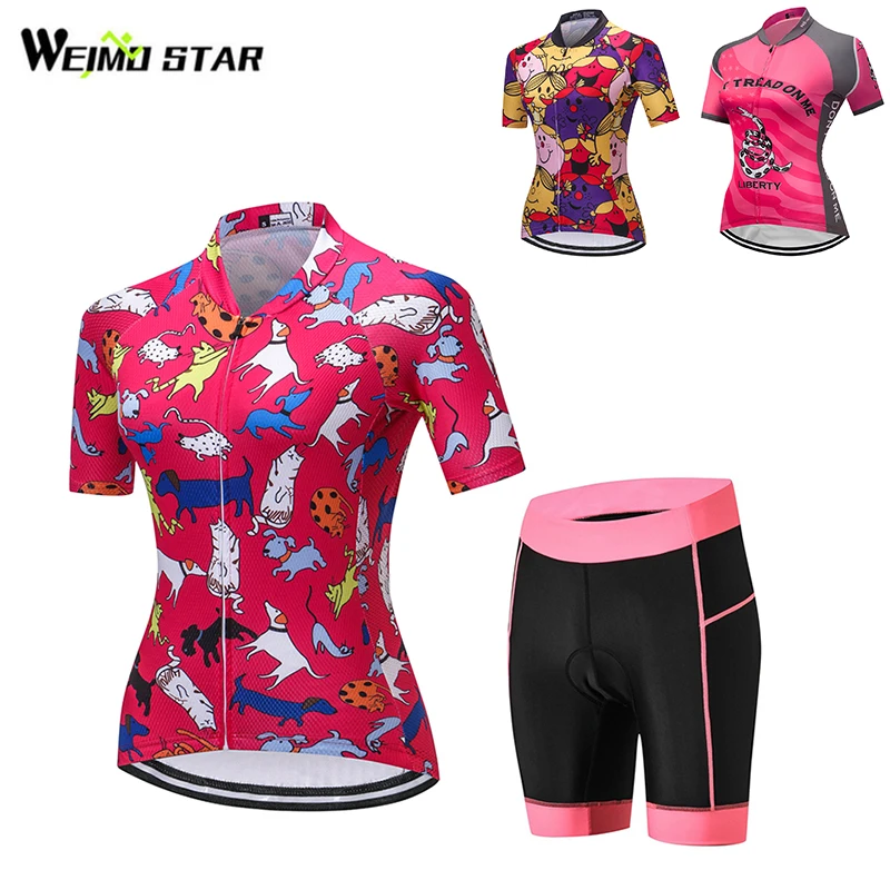 Pink Shirt Cycling Jersey WEIMOSTAR Women Outdoor Bike Jerseys Moutain