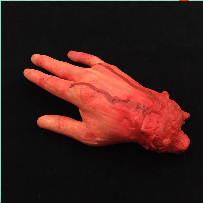 Tricky Mischief Fetish Horror Scary Props Latex Bloody Cut Broken Hands Walking Dead Zombie Halloween April Fool's Day Toy