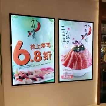 

3Units 24"X40" Restaurant Indoor Wall Mounted Magnetic Aluminum Frame LED Illuminated Menu Boards,LED Menu Lightboxes