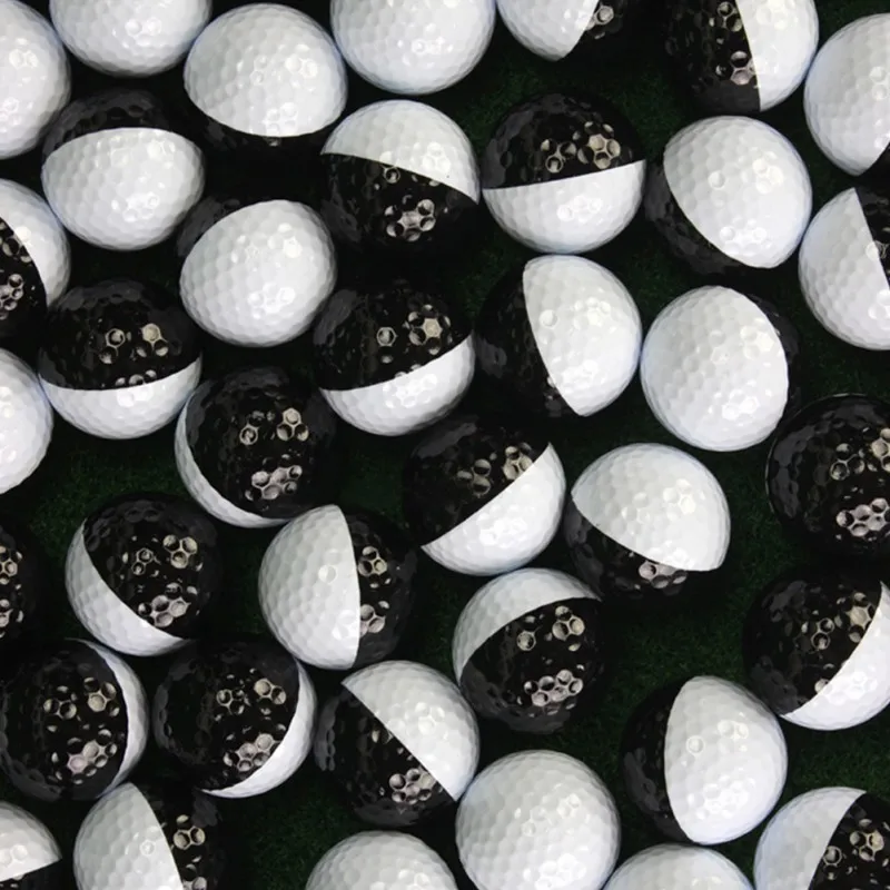 Мяч для гольфа черный и белый синтетический резиновый каучук для игры в гольф, два предмета, подарок