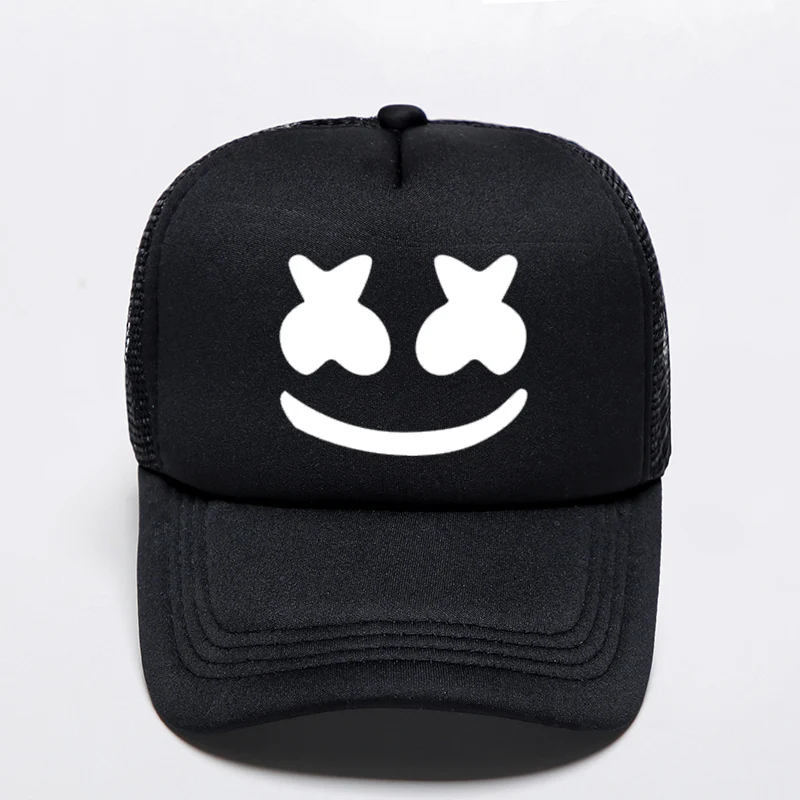 

New 2019 Printing Marshmello Baseball Caps Unisex Adult High Quality Sports Outdoor Hats Snapback Trucker Punk Style Fashion Cap