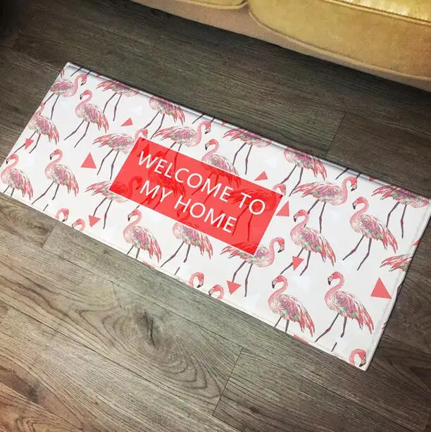 Nordic Welcome to my Home Printing Doormat Area Rugs Floor Carpet Non-slip Floor Door Mats for Living Room Kitchen Floor Stairs