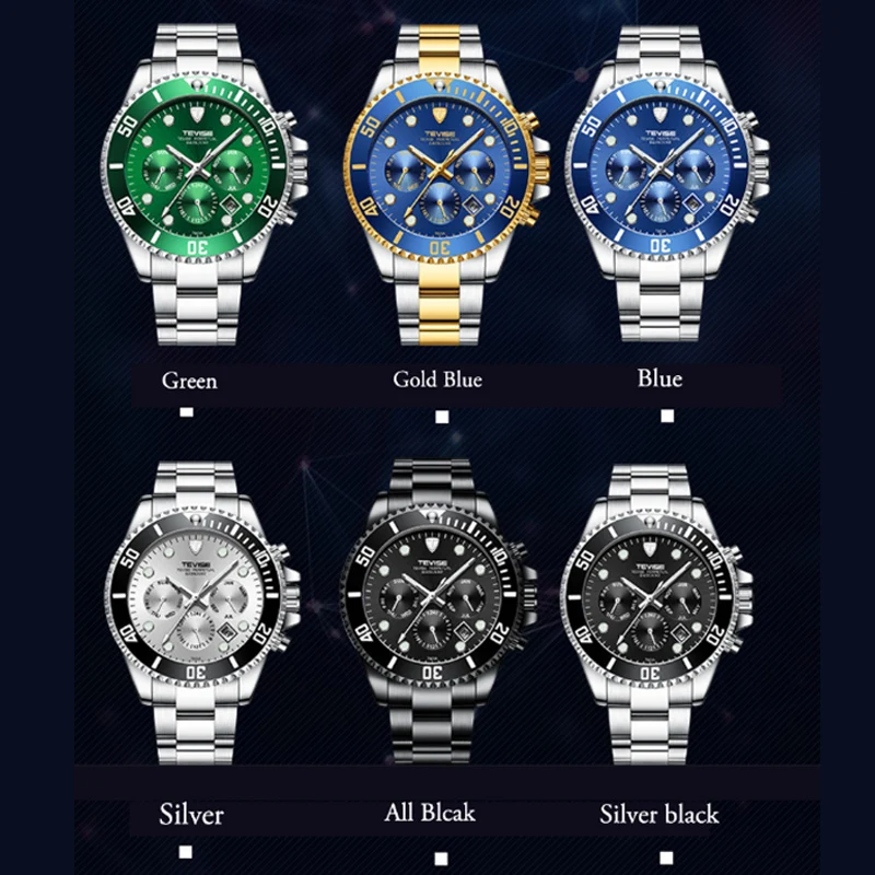 Ceny Drop Shipping marka tevise automatyczny zegarek zegarki mechaniczne dla mężczyzn Sport luksusowy wodoodporny zegarek uzwojenia Relogio Masculin