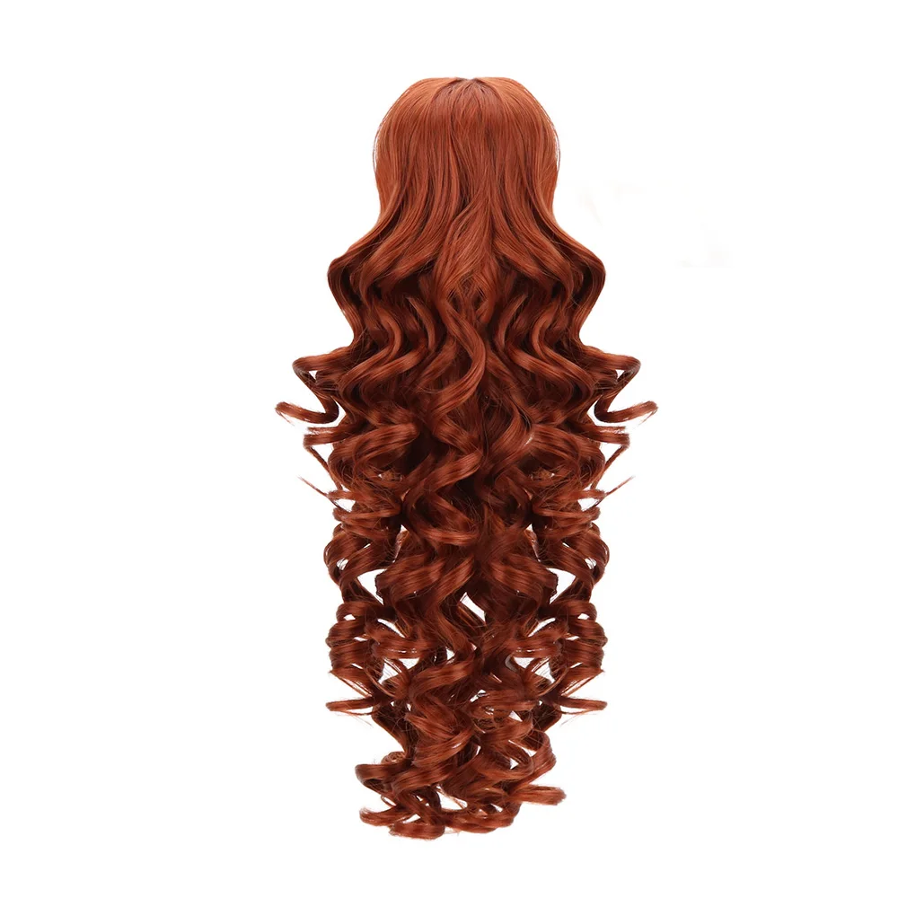 1" Синтетические конский хвост парики для наращивания волос на заколках шиньоны коричневый блонд волнистые волосы на заколках для наращивания конский хвост термостойкие - Цвет: HPP005C