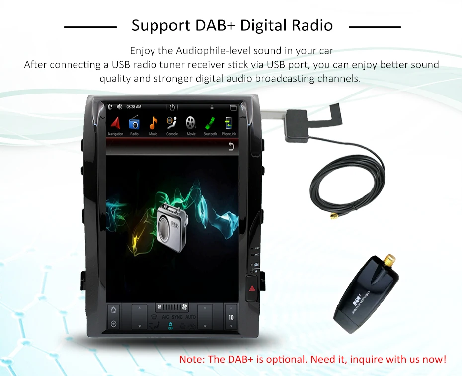 Best Android 8.1 4G Tesla Car DVD for Toyota Land Cruier 2007 - 2015 car audio radio multimedia system gps navigation car dvd IPS AUX 4