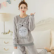 Зимние пижамы; пижамы с животными; милая флисовая пижама с принтом кота; домашняя одежда