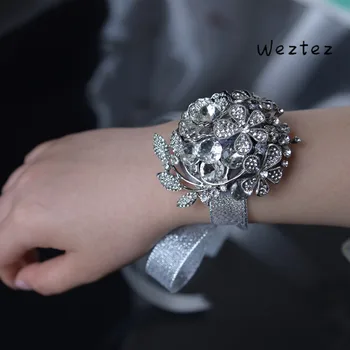 

Bridal Wrist Flower Beautiful Bridesmaid Corsage Flower For Marriage Party Accessories 578