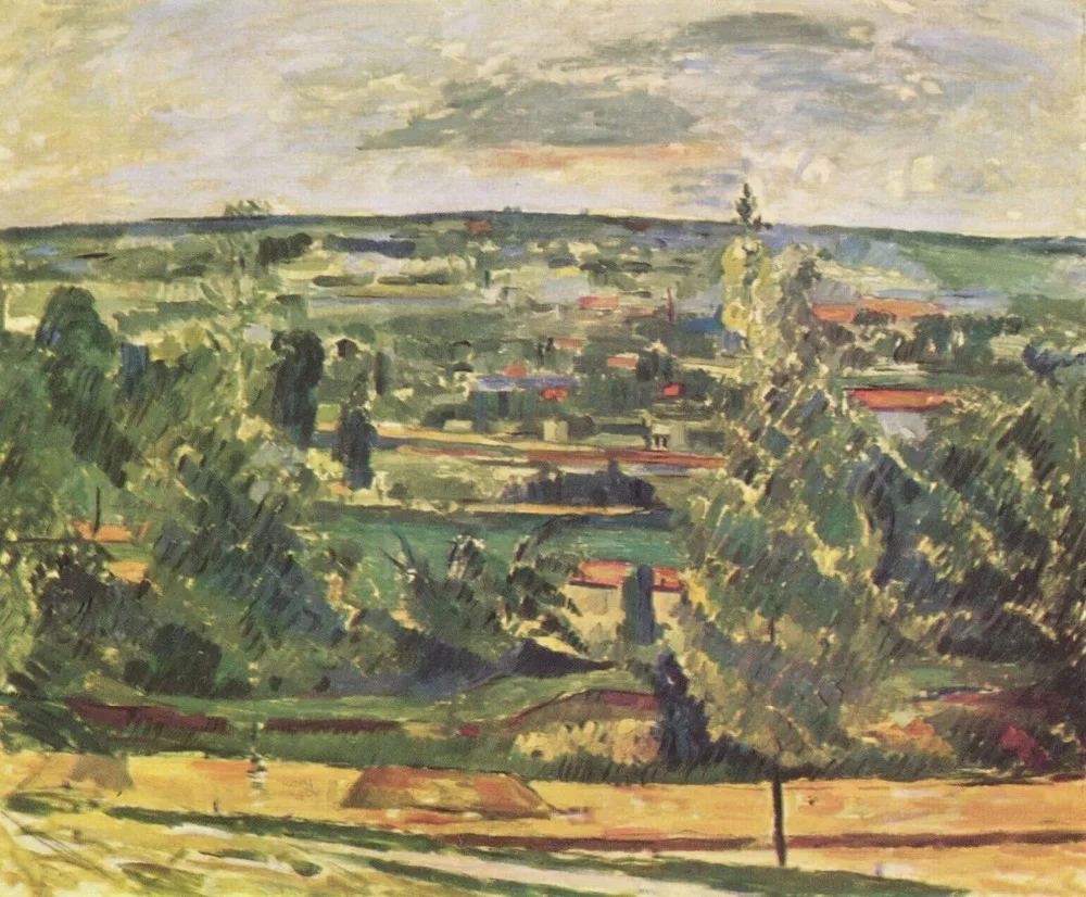 

100% hand made Oil Painting Reproduction on linen canvas,landscape-of-the-jas-de-bouffan-1885 by paul Cezanne,