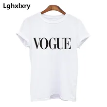 Nueva camiseta de verano a la moda Harajuku Tumblr VOGUE carta Casual Mujer Camisetas Camiseta para mujer impresa Tops