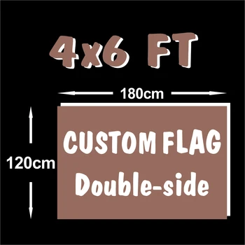 

Custom Flag 4x6FT Double Side Polyester Flag all logo all color royal flag With White Sleeve Metal Gromets 120*180cm