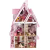 Kit de bricolage maison de poupée jouet Miniatures en bois modèle Puzzle maison de poupée en bois, Unique grande taille maison jouet avec meubles pour cadeau d'anniversaire ► Photo 1/6