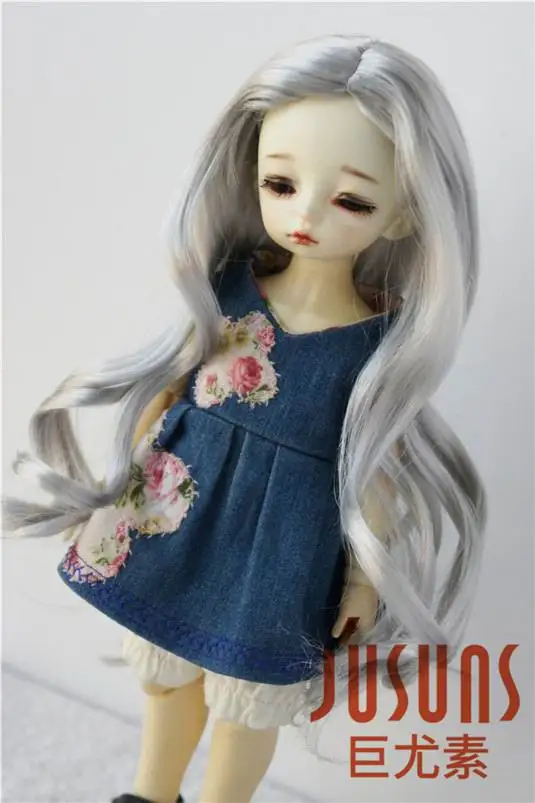 JD028B 1/6 длинный курчавый BJD синтетический, мохеровый, для куклы парики 6-7 дюймов YOSD Модная Кукла парик для шарнирной куклы аксессуары