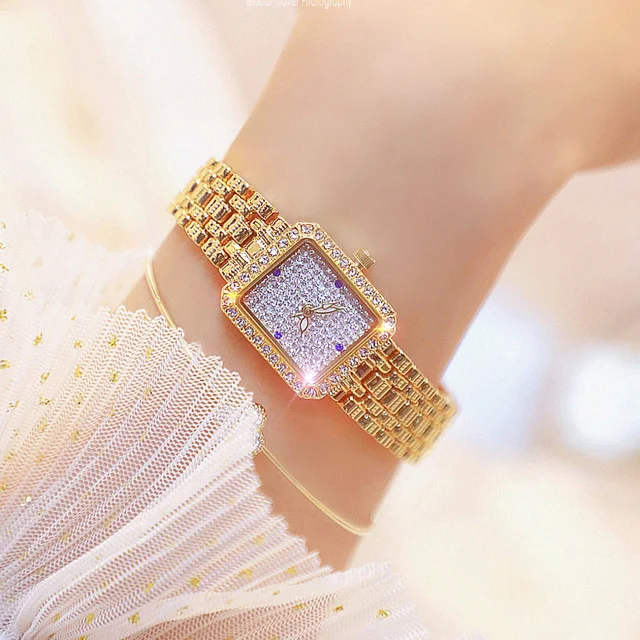Женские часы известный бренд креативные Модные женские наручные часы небольшой циферблат Квадратные золотые часы женские наручные часы Reloj Mujer - Цвет: gold